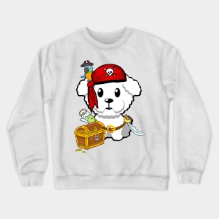 Cute Furry Dog is a pirate Crewneck Sweatshirt